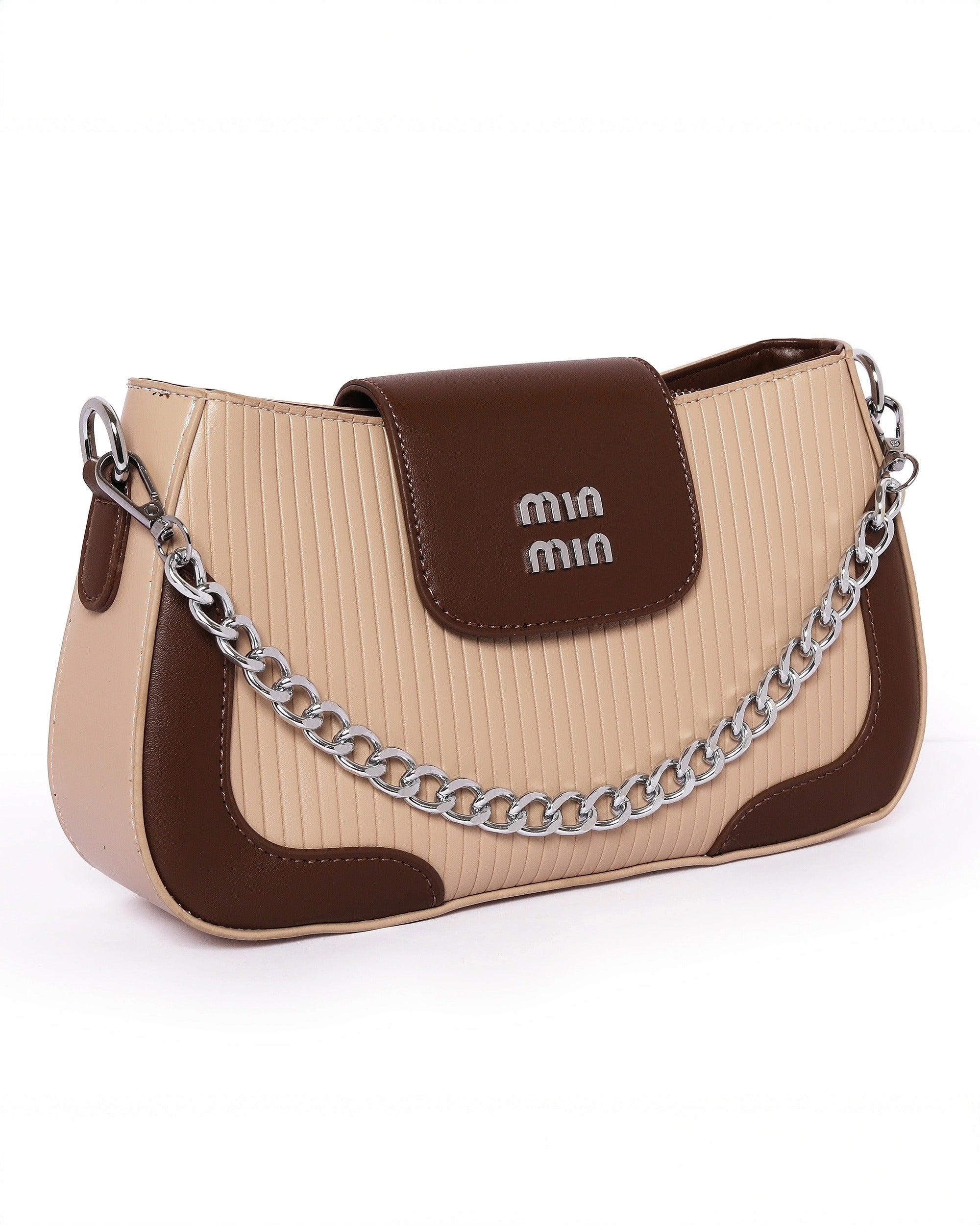 The Essential Crossbody Dual Tone - Faux Leather | Rich Mocha & Soft Cream