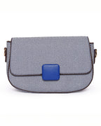 The Contemporary Classic: Textured Shoulder Bag | Blue