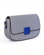 The Contemporary Classic: Textured Shoulder Bag | Blue