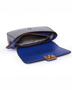 The Contemporary Classic: Textured Shoulder Bag | Blue