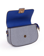 The Contemporary Classic: Textured Shoulder Bag | Blue