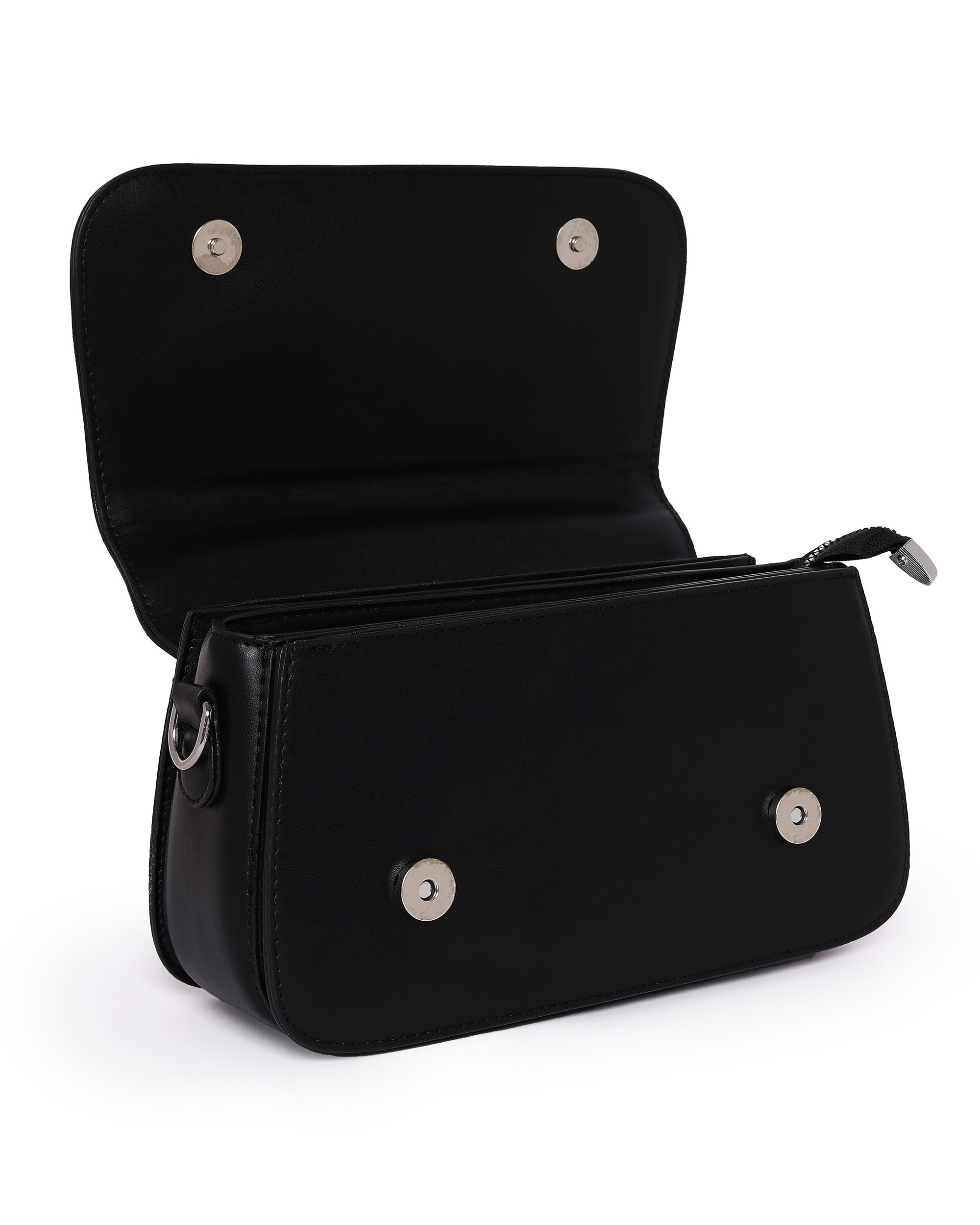 The Essential Crossbody - Faux Leather | Sleek Black