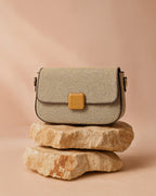 The Contemporary Classic: Textured Shoulder Bag | Beige