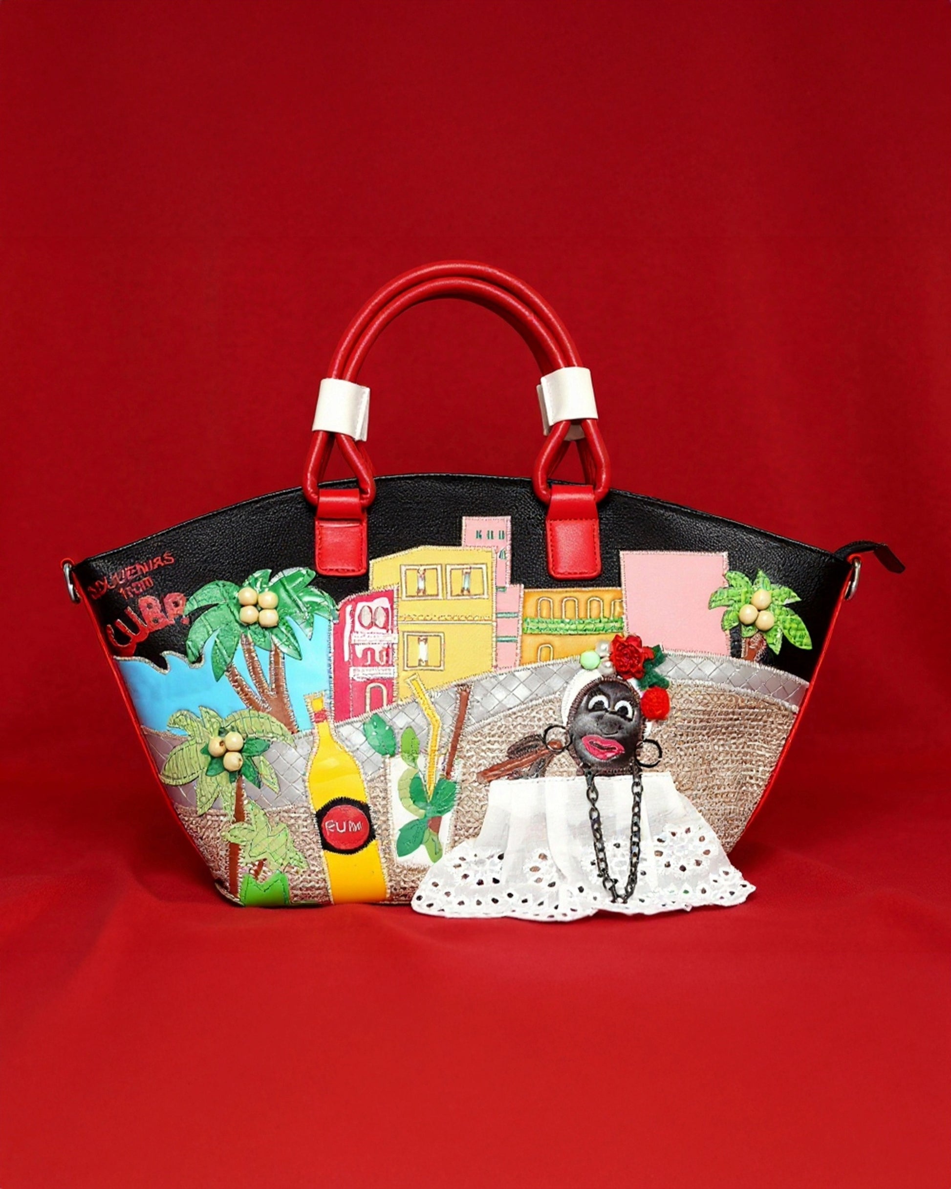 Tropical Souvenir – Cuba Embroidered Handbag