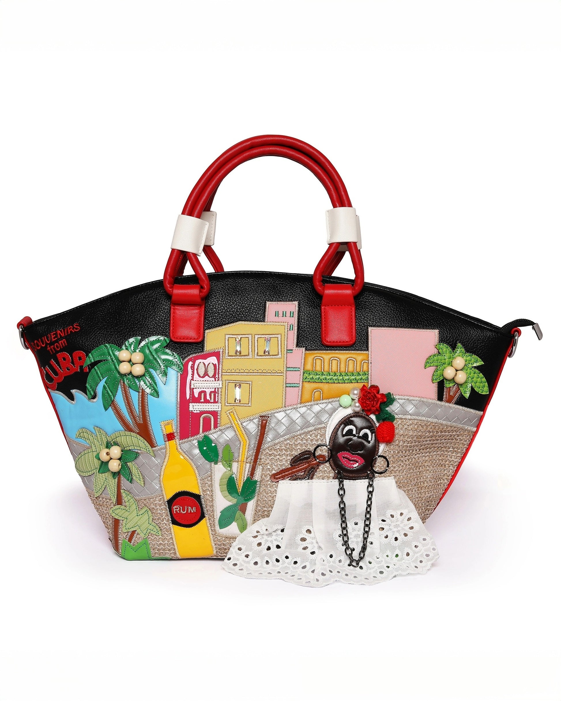 Tropical Souvenir – Cuba Embroidered Handbag