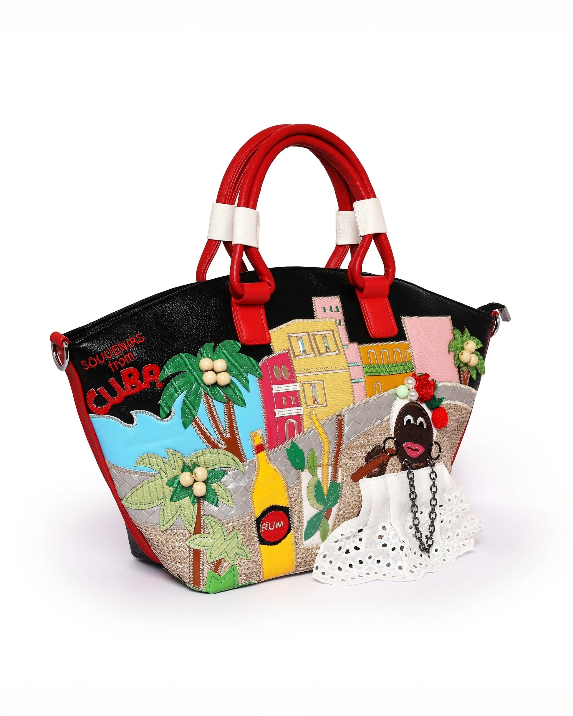 Tropical Souvenir – Cuba Embroidered Handbag