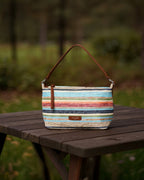 Natural Woven Harmony - Everyday Tote | Color-Pop Stripes