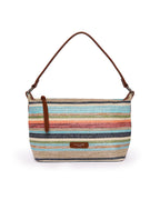 Natural Woven Harmony - Everyday Tote | Color-Pop Stripes