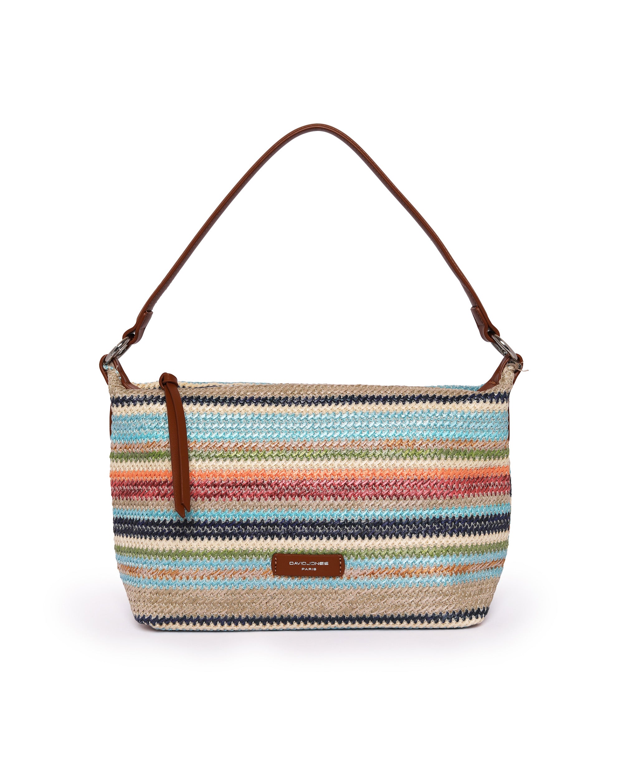 Natural Woven Harmony - Everyday Tote | Color-Pop Stripes