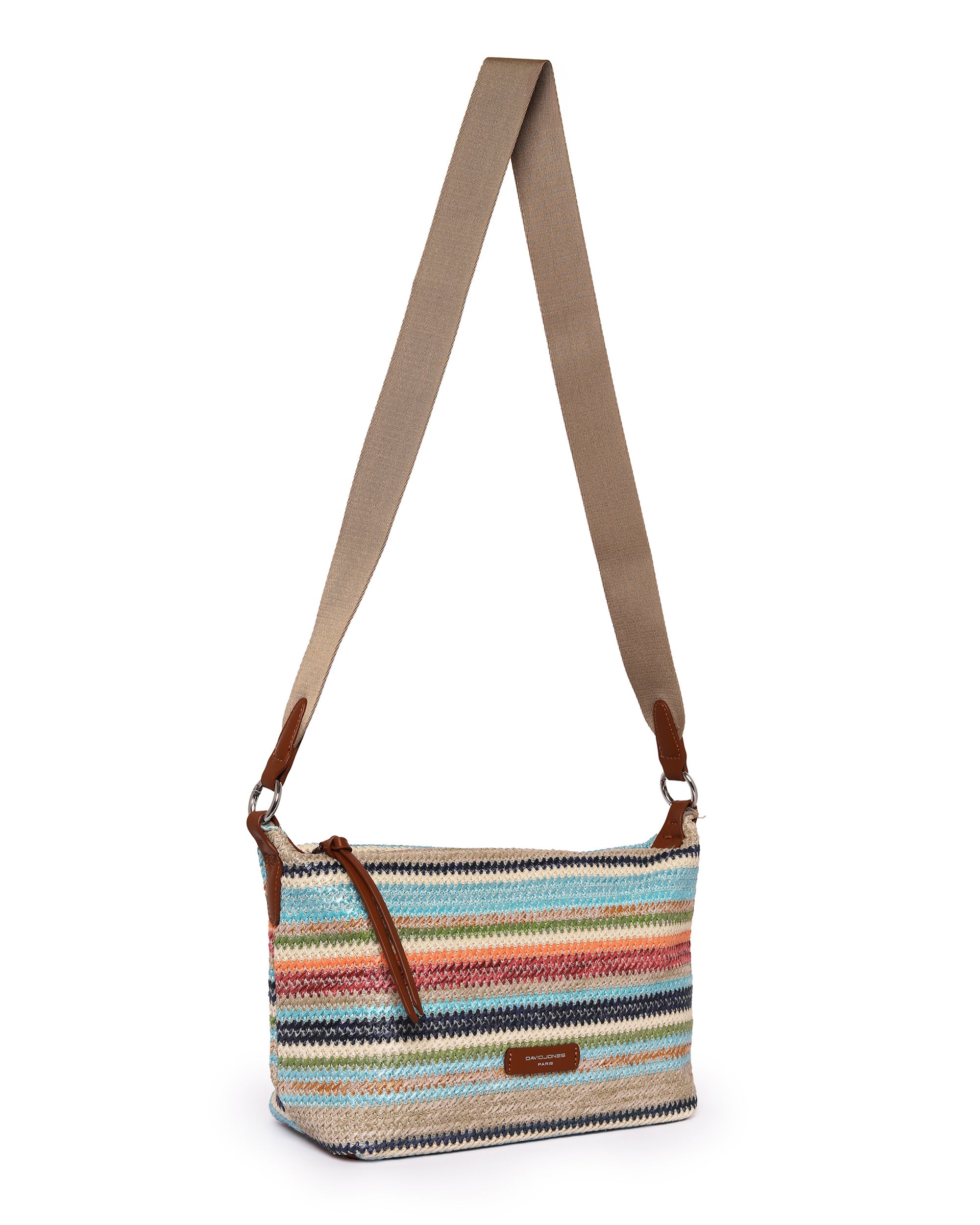Natural Woven Harmony - Everyday Tote | Color-Pop Stripes