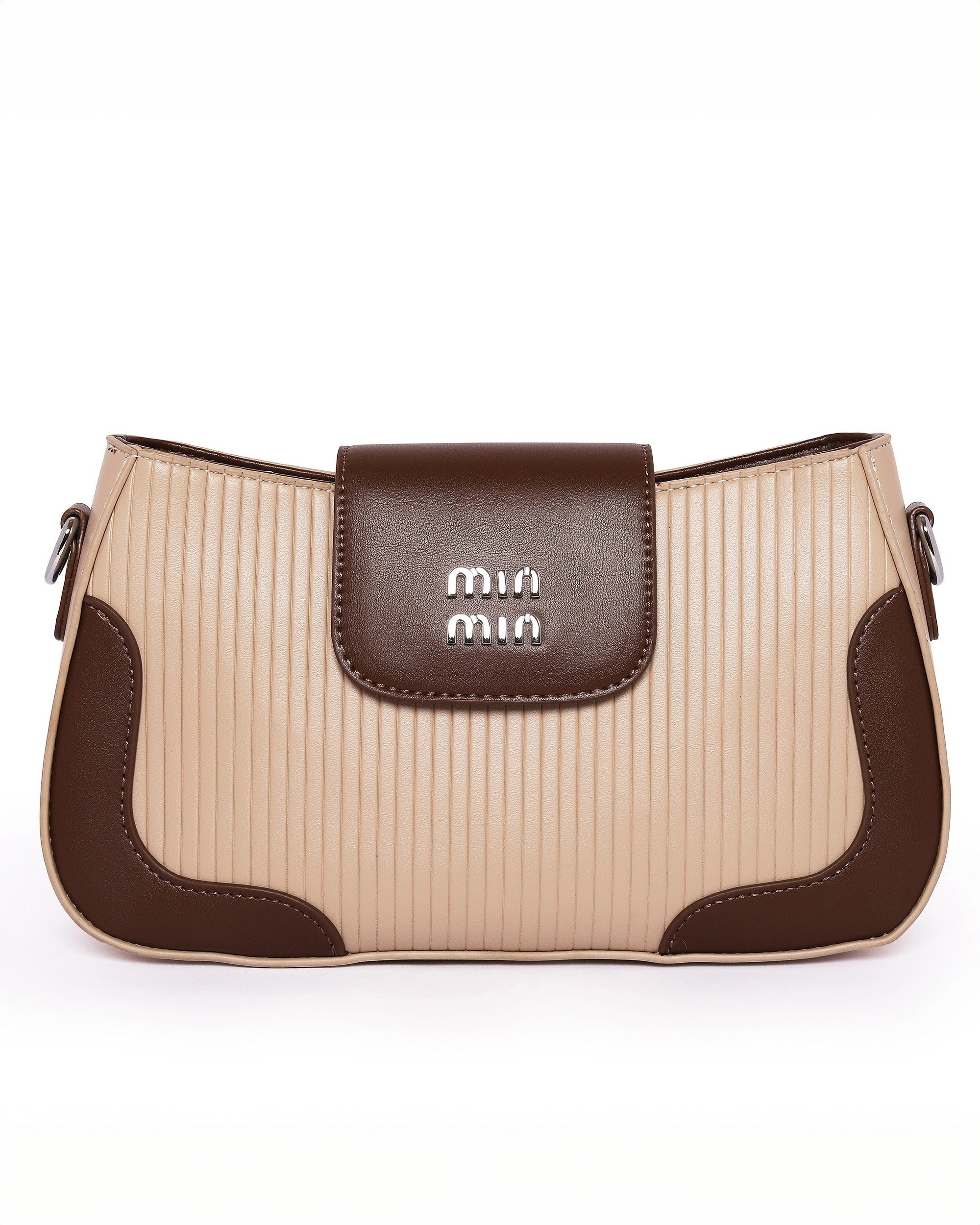 The Essential Crossbody Dual Tone - Faux Leather | Rich Mocha & Soft Cream