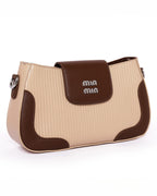 The Essential Crossbody Dual Tone - Faux Leather | Rich Mocha & Soft Cream