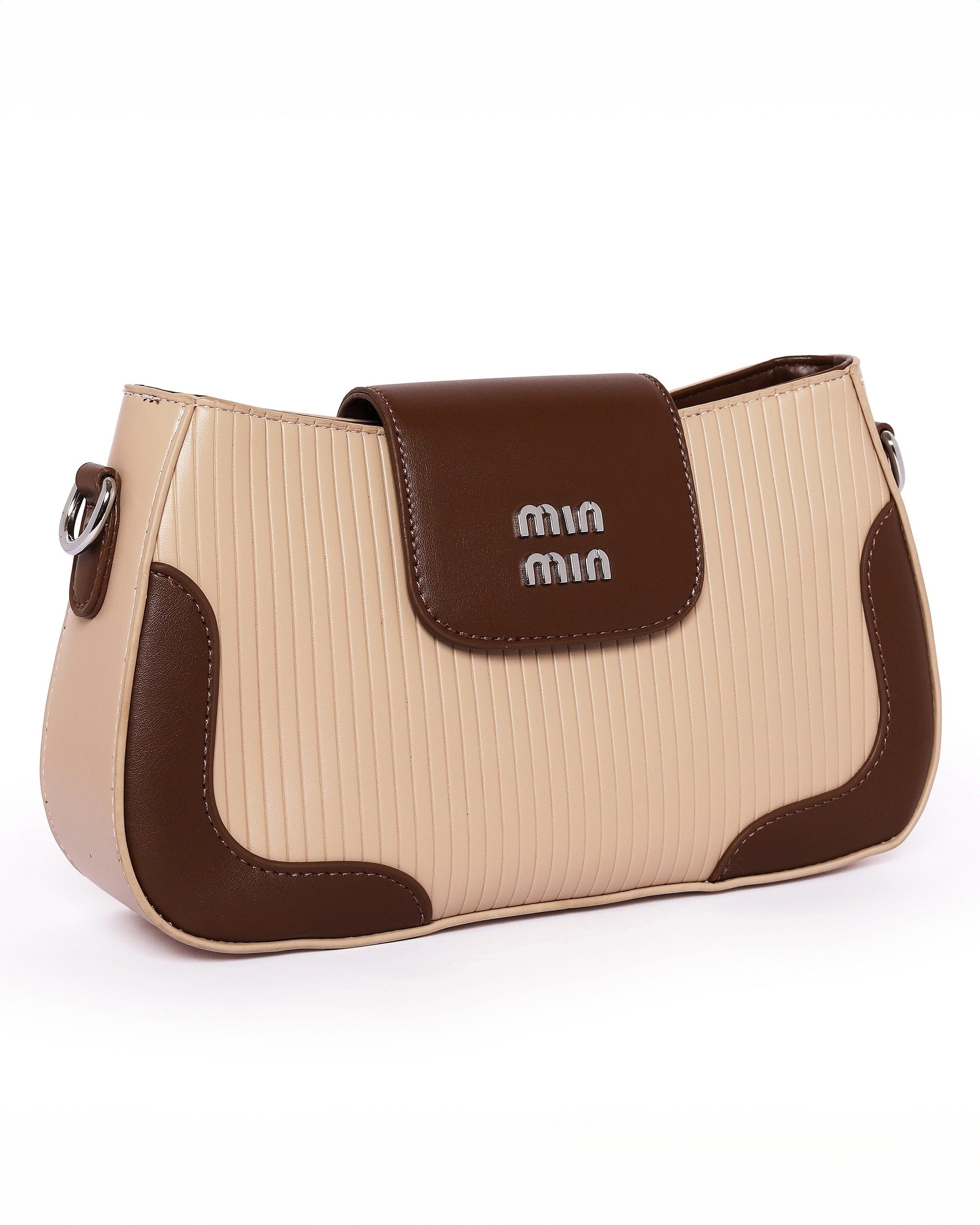 The Essential Crossbody Dual Tone - Faux Leather | Rich Mocha & Soft Cream