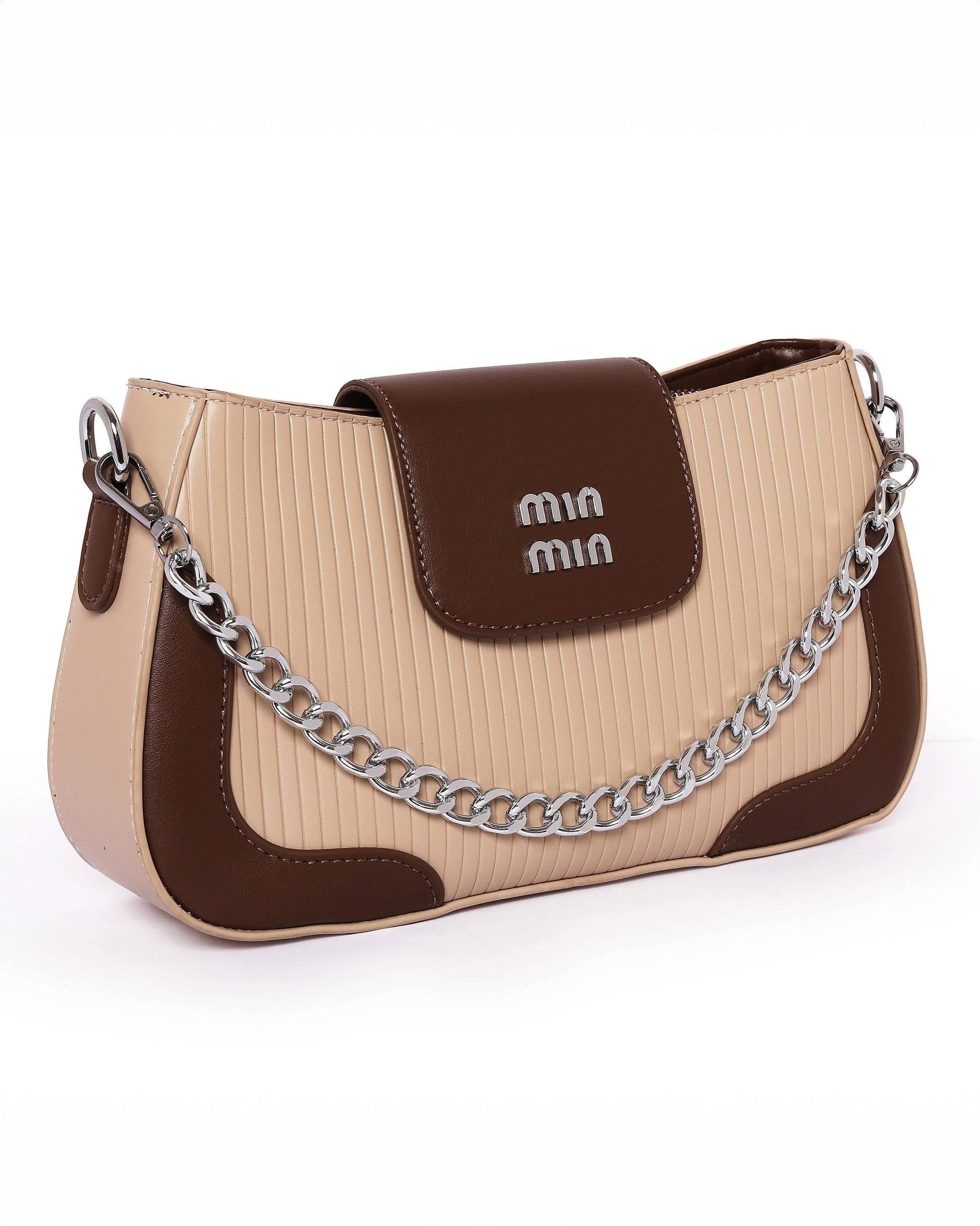 The Essential Crossbody Dual Tone - Faux Leather | Rich Mocha & Soft Cream
