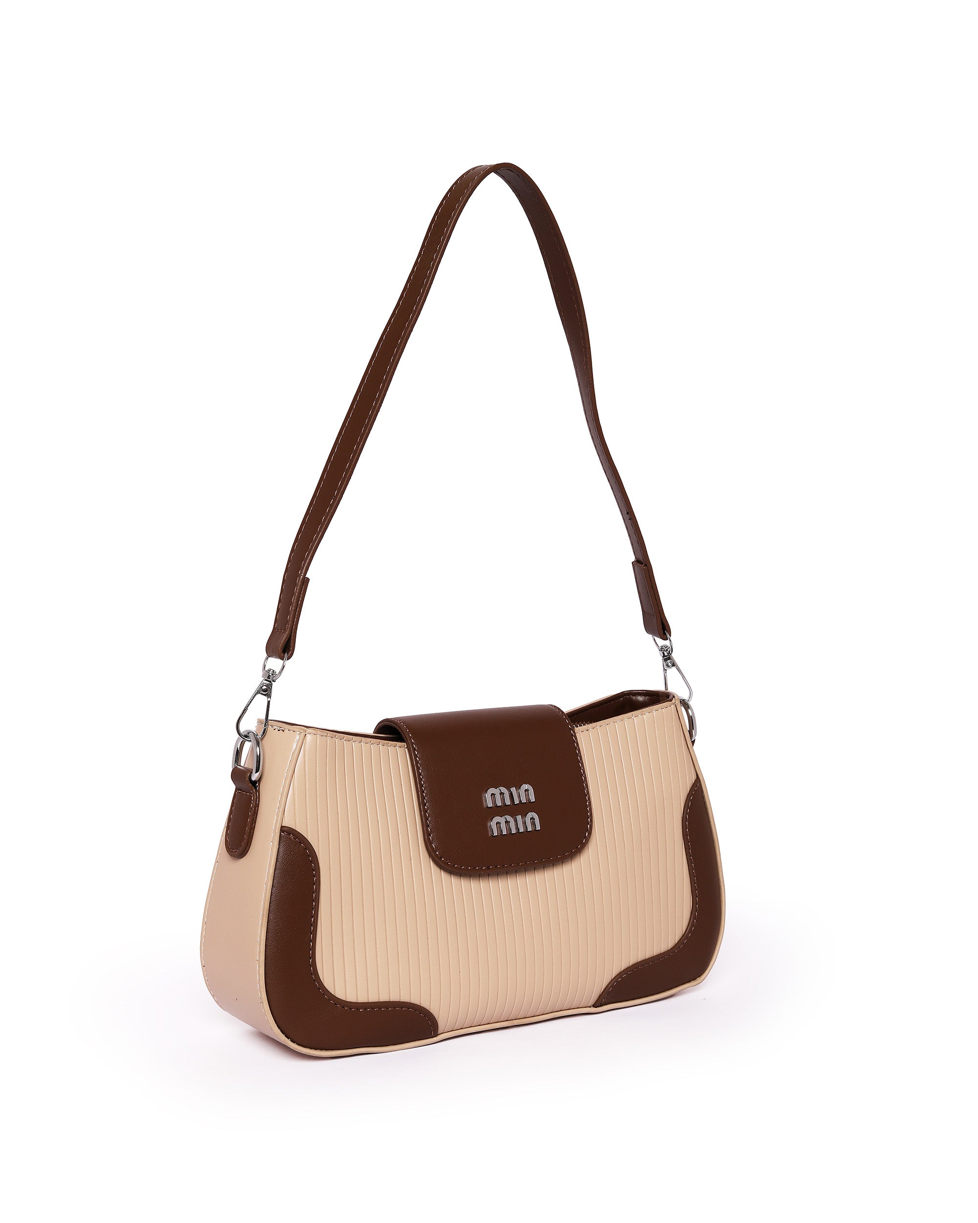 The Essential Crossbody Dual Tone - Faux Leather | Rich Mocha & Soft Cream
