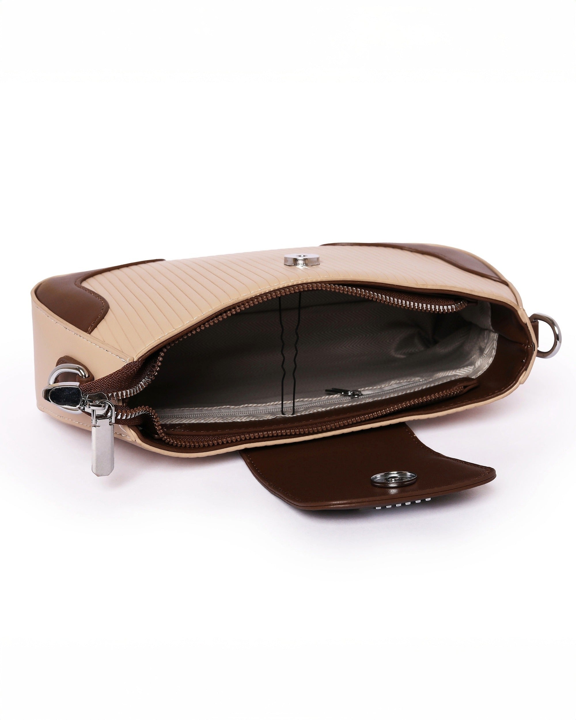 The Essential Crossbody Dual Tone - Faux Leather | Rich Mocha & Soft Cream