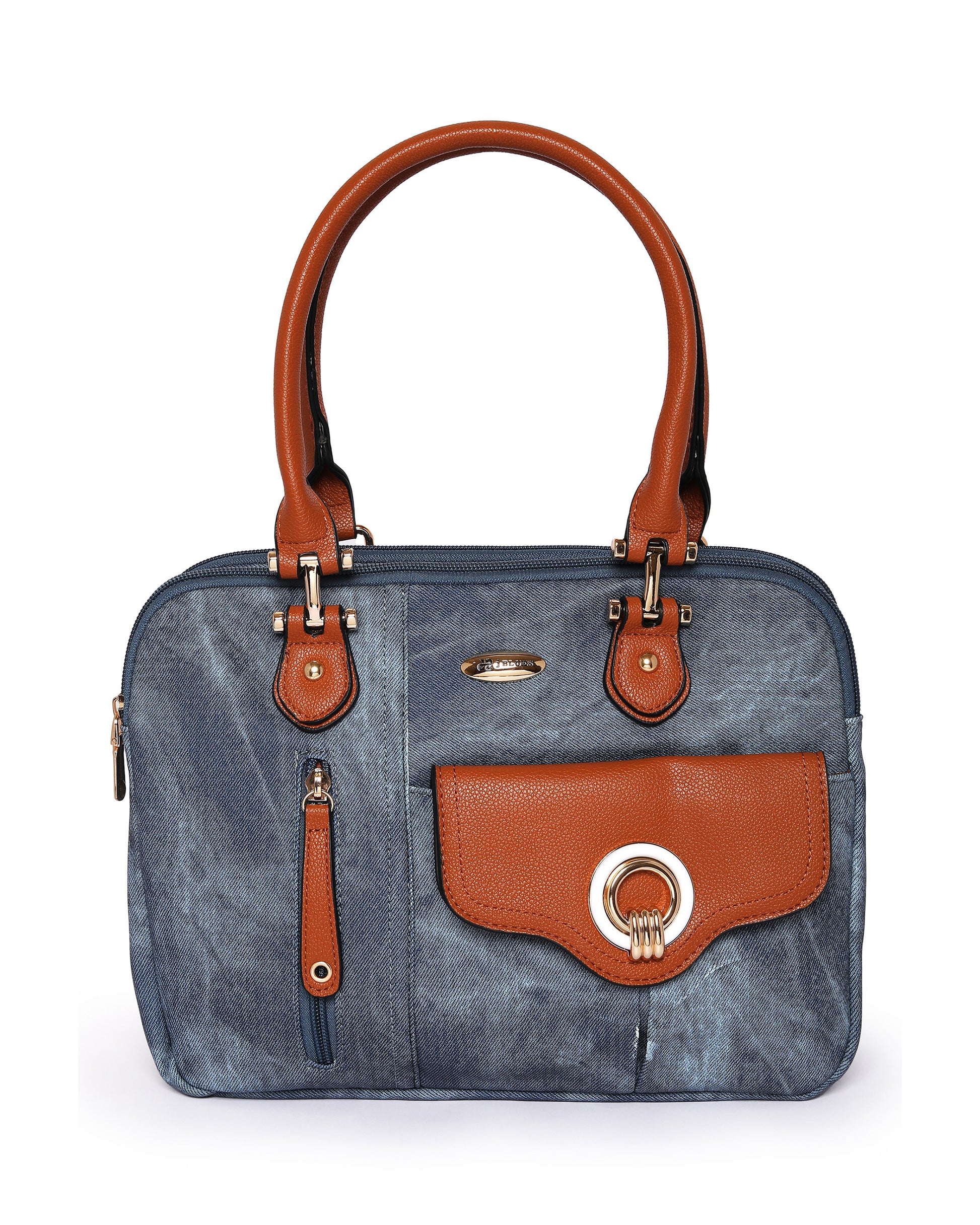 The City Tote | Denim Tan Duo
