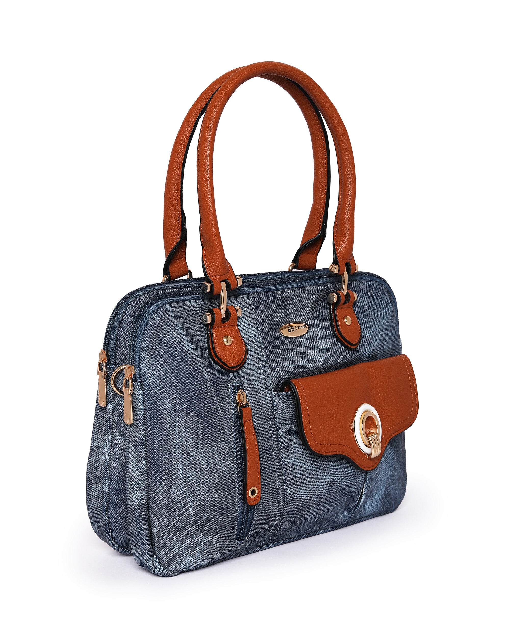 The City Tote | Denim Tan Duo