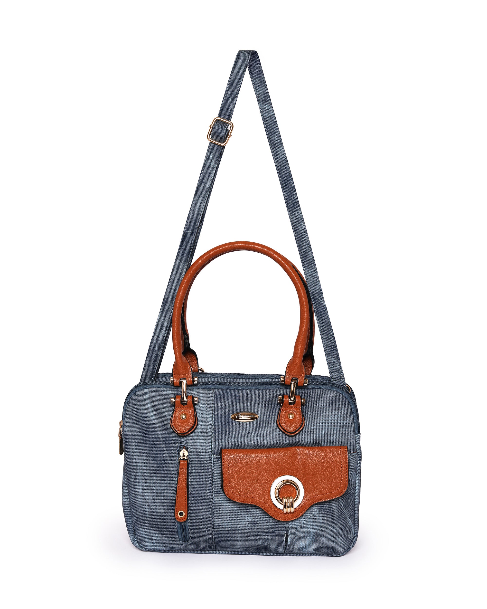 The City Tote | Denim Tan Duo