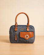 The City Tote | Denim Tan Duo