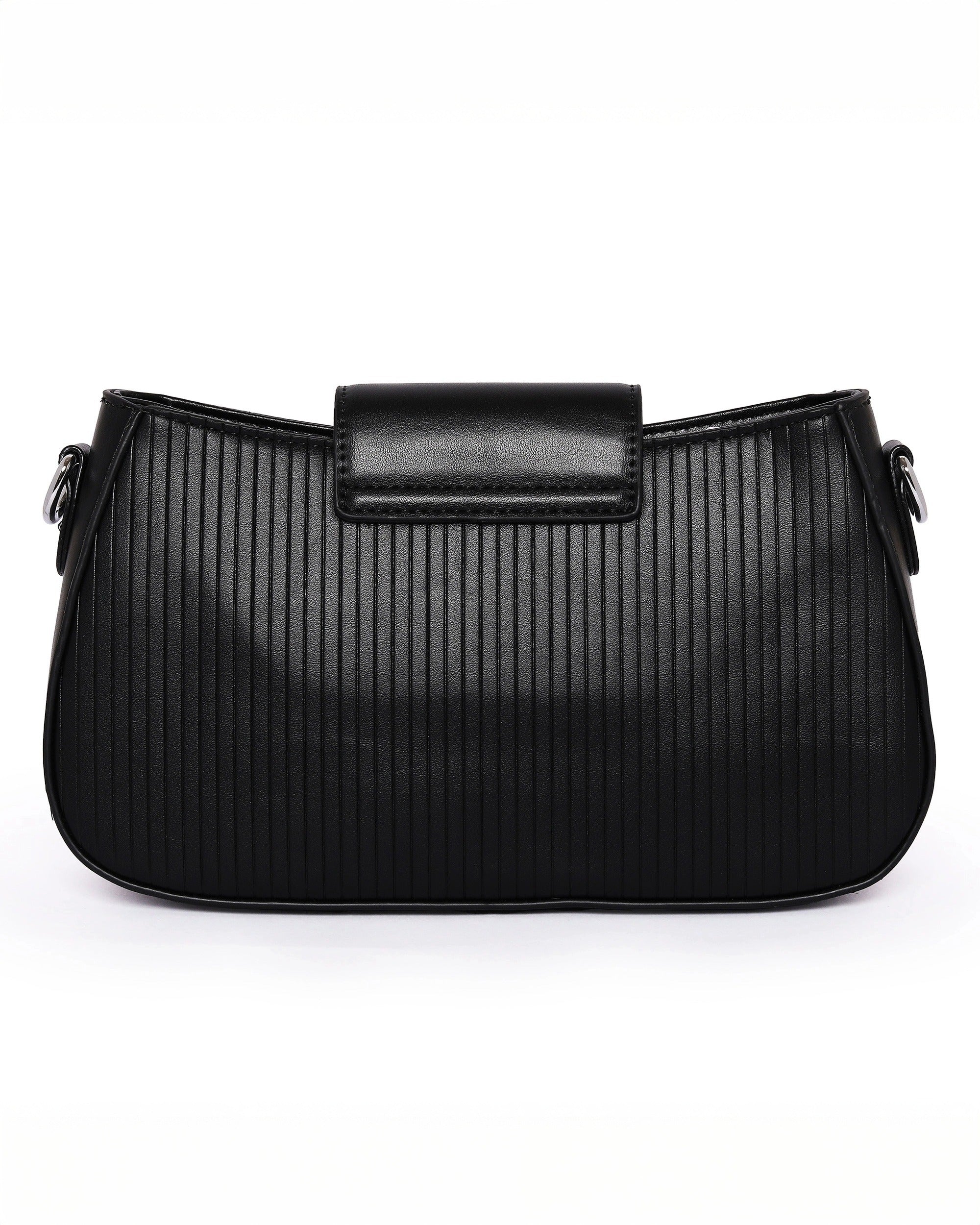 The Essential Crossbody Dual Tone - Faux Leather | Charcoal Black