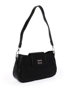 The Essential Crossbody Dual Tone - Faux Leather | Charcoal Black