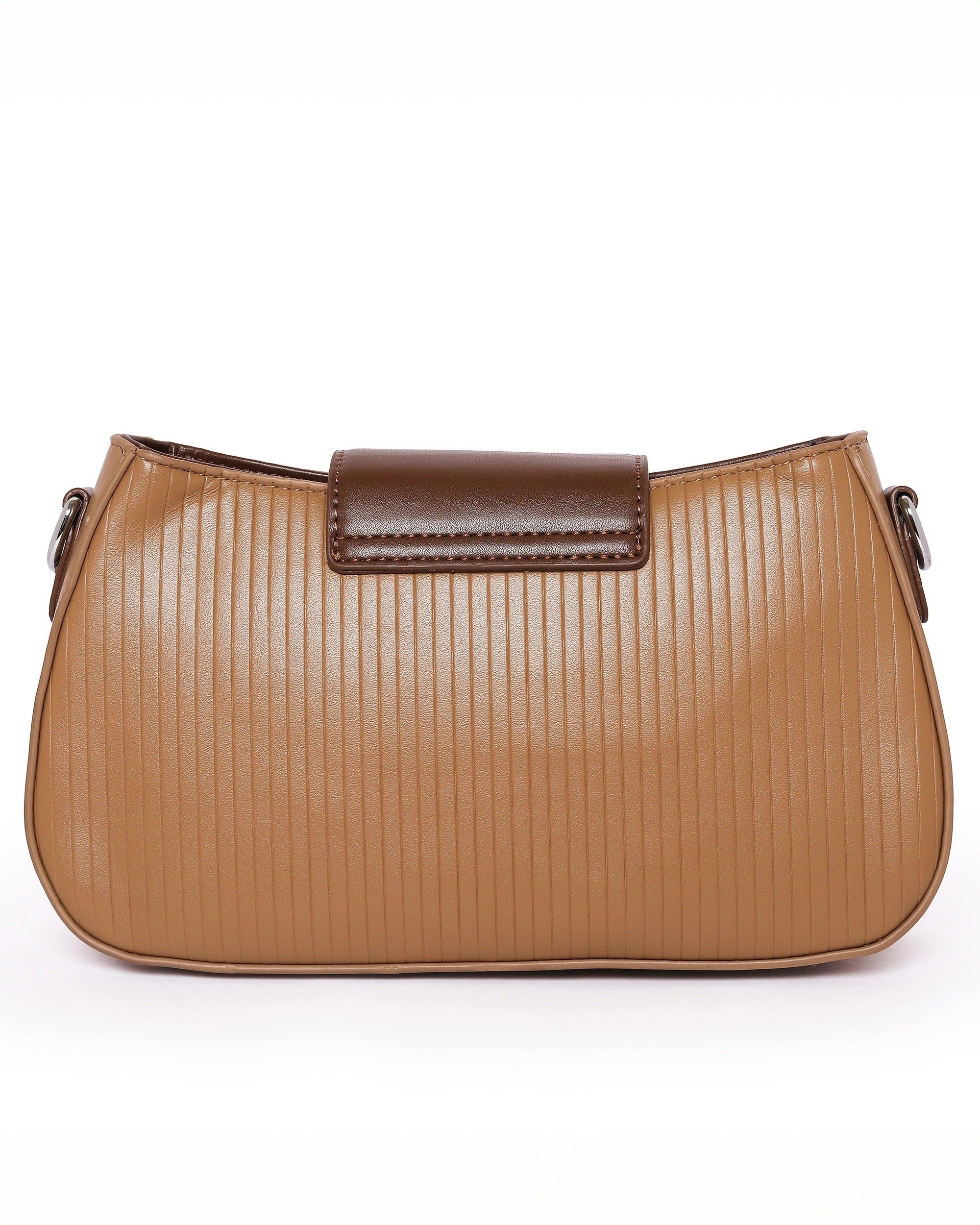The Essential Crossbody Dual Tone - Faux Leather | Caramel Tan & Mocha Brown