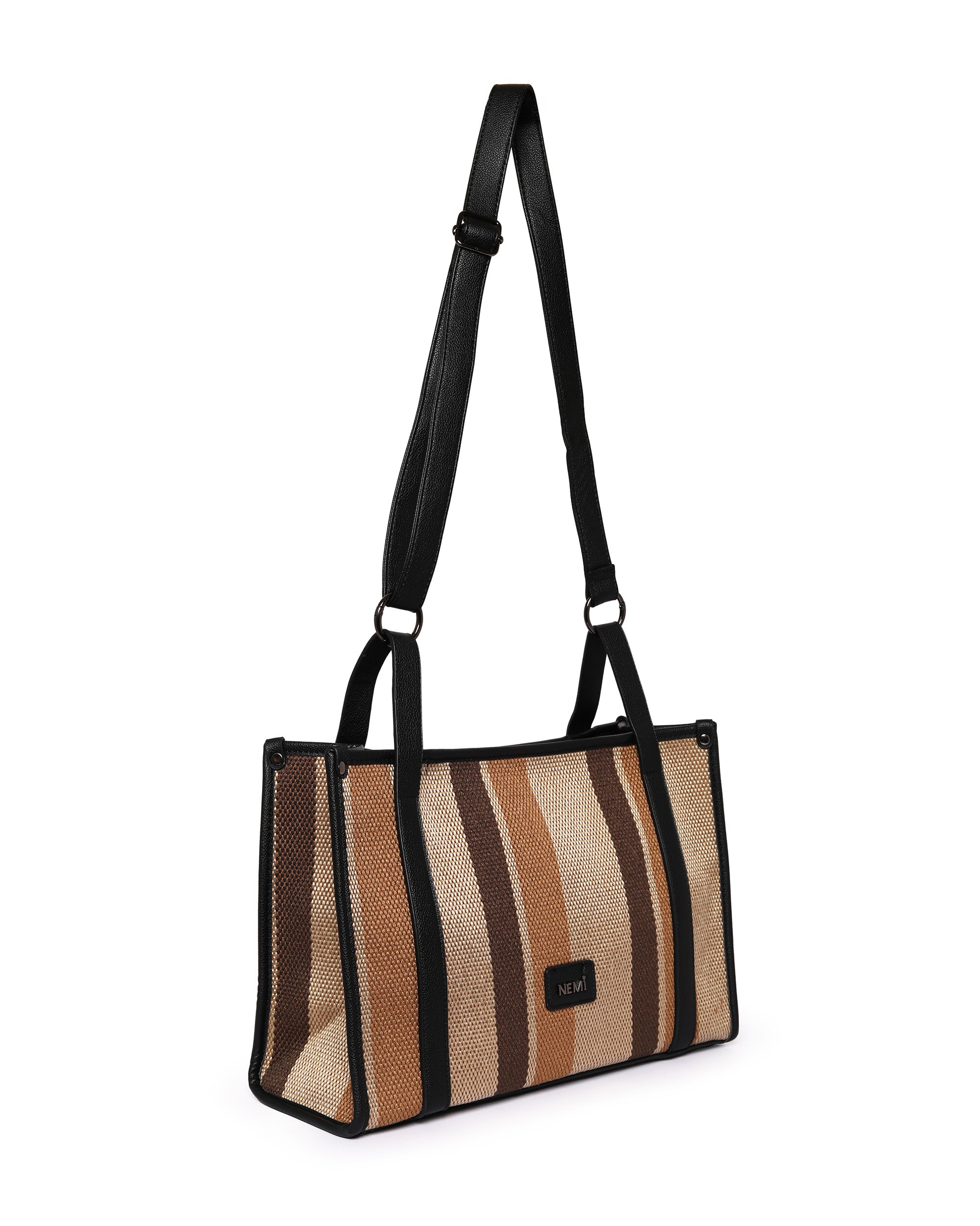 Urban Earthline - Sophisticated Tote | Multi-Earth Stripes