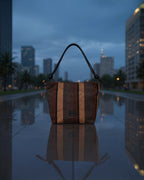 Urban Earthline - Sophisticated Tote | Earth-Inspired Stripes