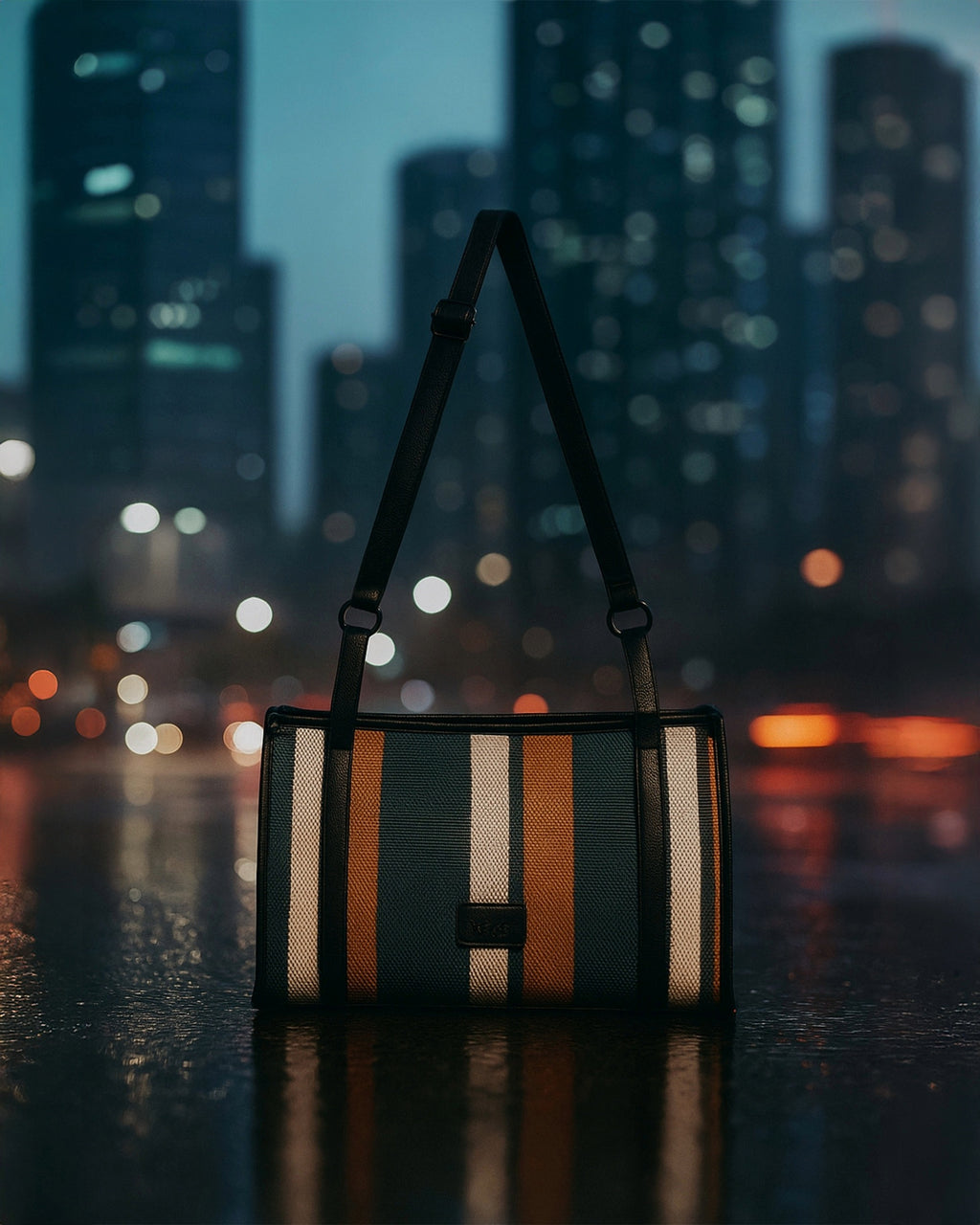 Urban Earthline - Sophisticated Tote | Playful Teal & Tan
