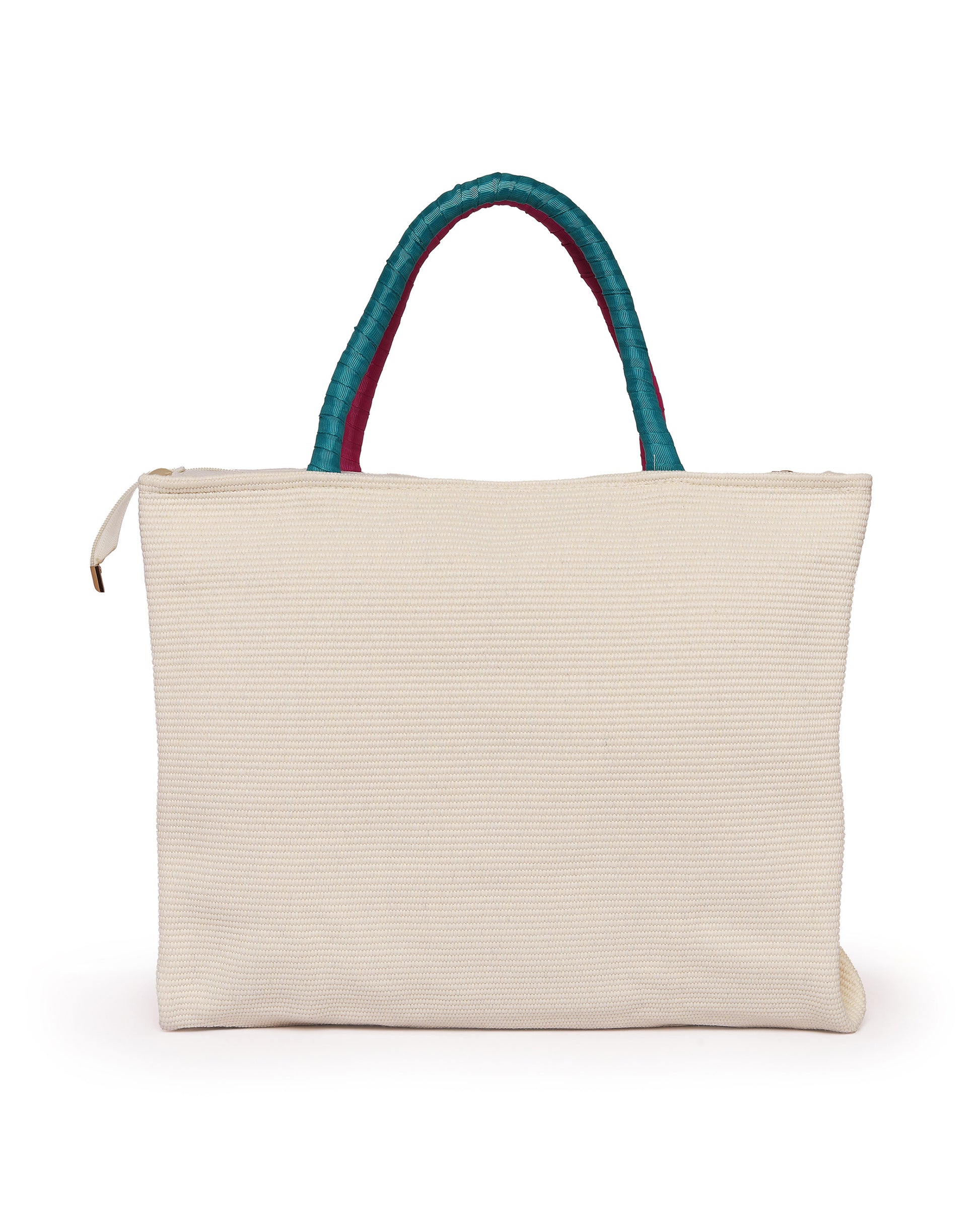 Fringe & Thread - Multicolor Embroidery Tote | Classic Ivory