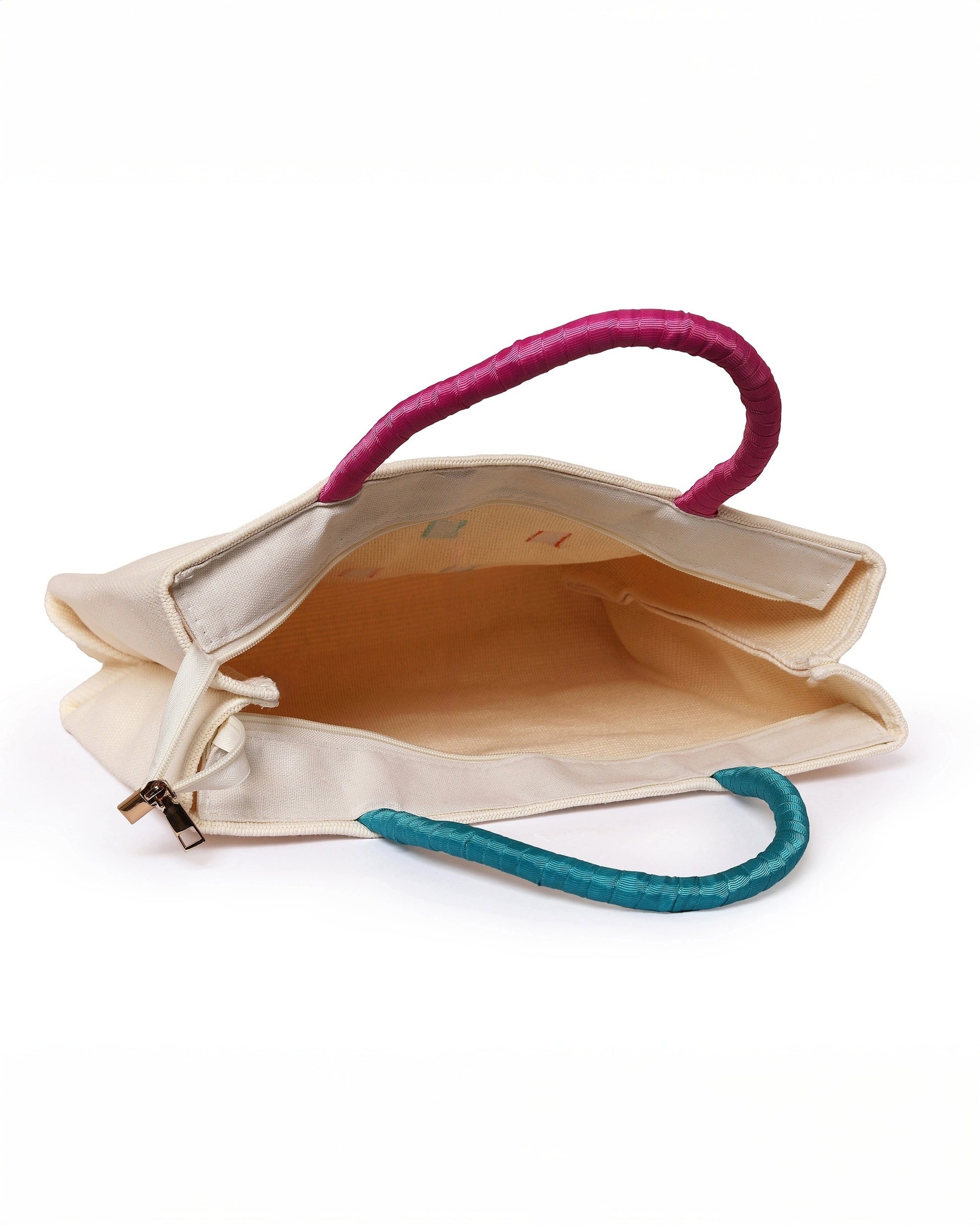 Fringe & Thread - Multicolor Embroidery Tote | Classic Ivory