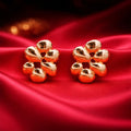Anti Tarnish Bubble Floral Stud Earrings