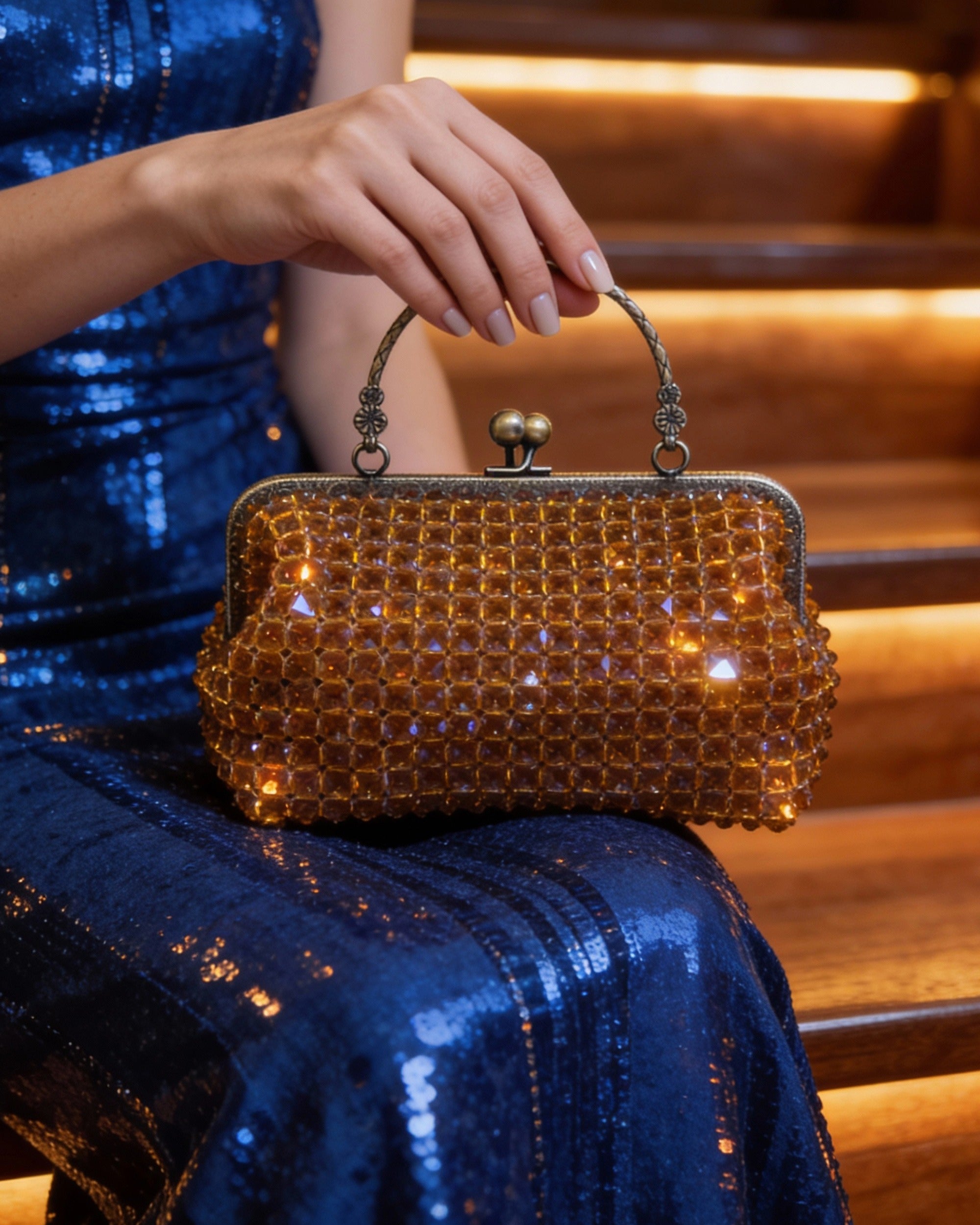 Celestara — The Handcrafted Beaded Star | Twilight Gold