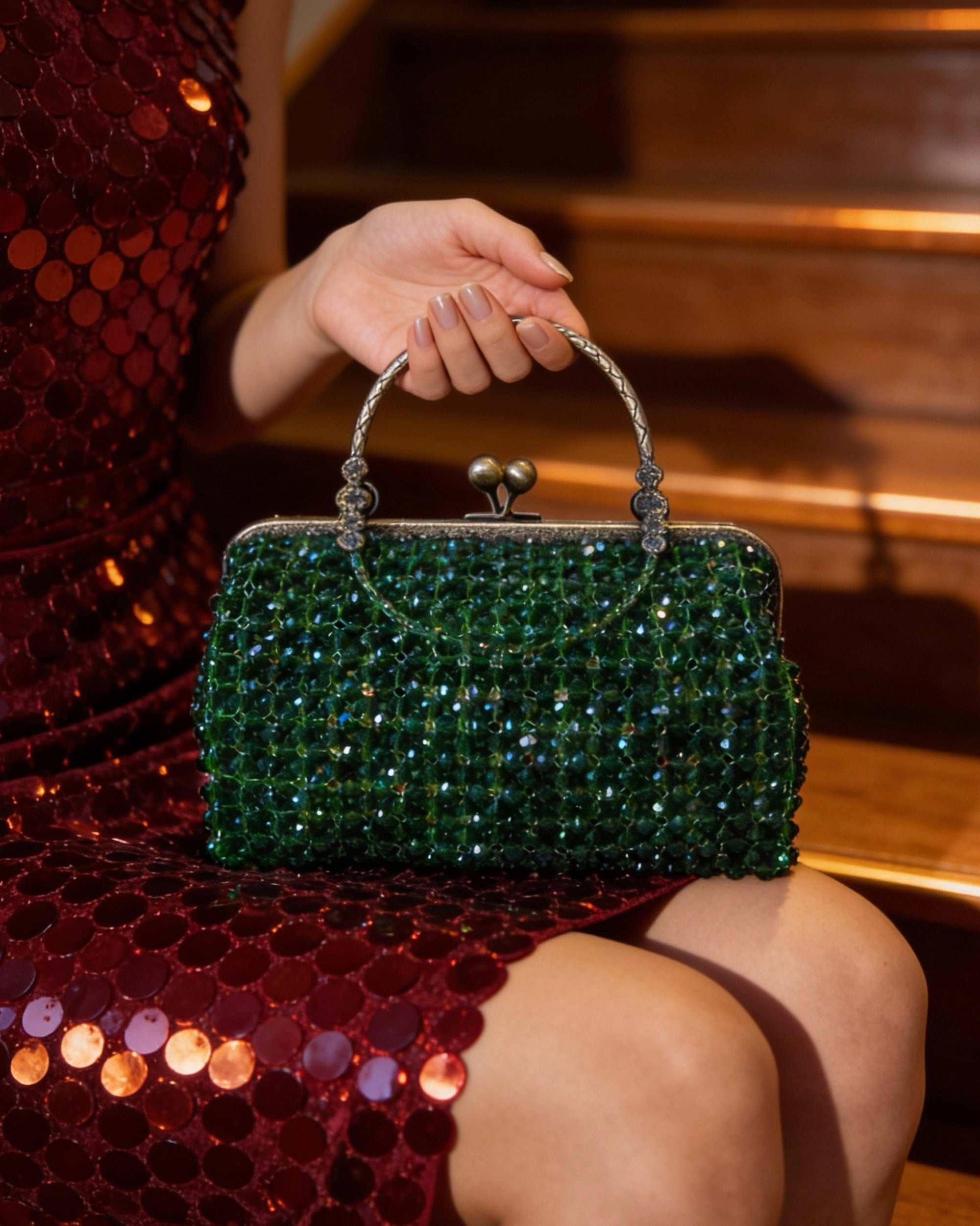 Celestara — The Handcrafted Beaded Star | Emerald Green