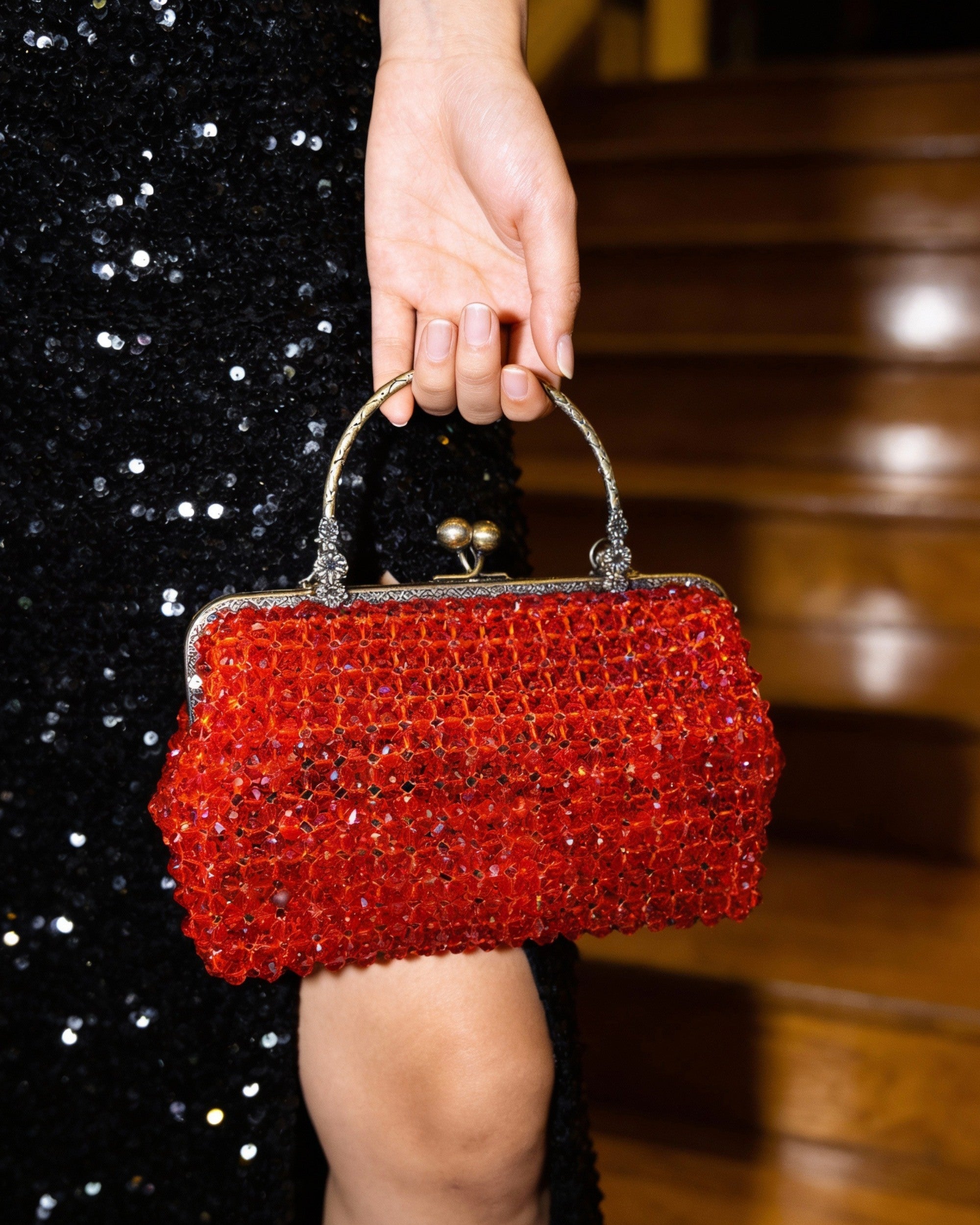 Celestara — The Handcrafted Beaded Star | Supernova Red