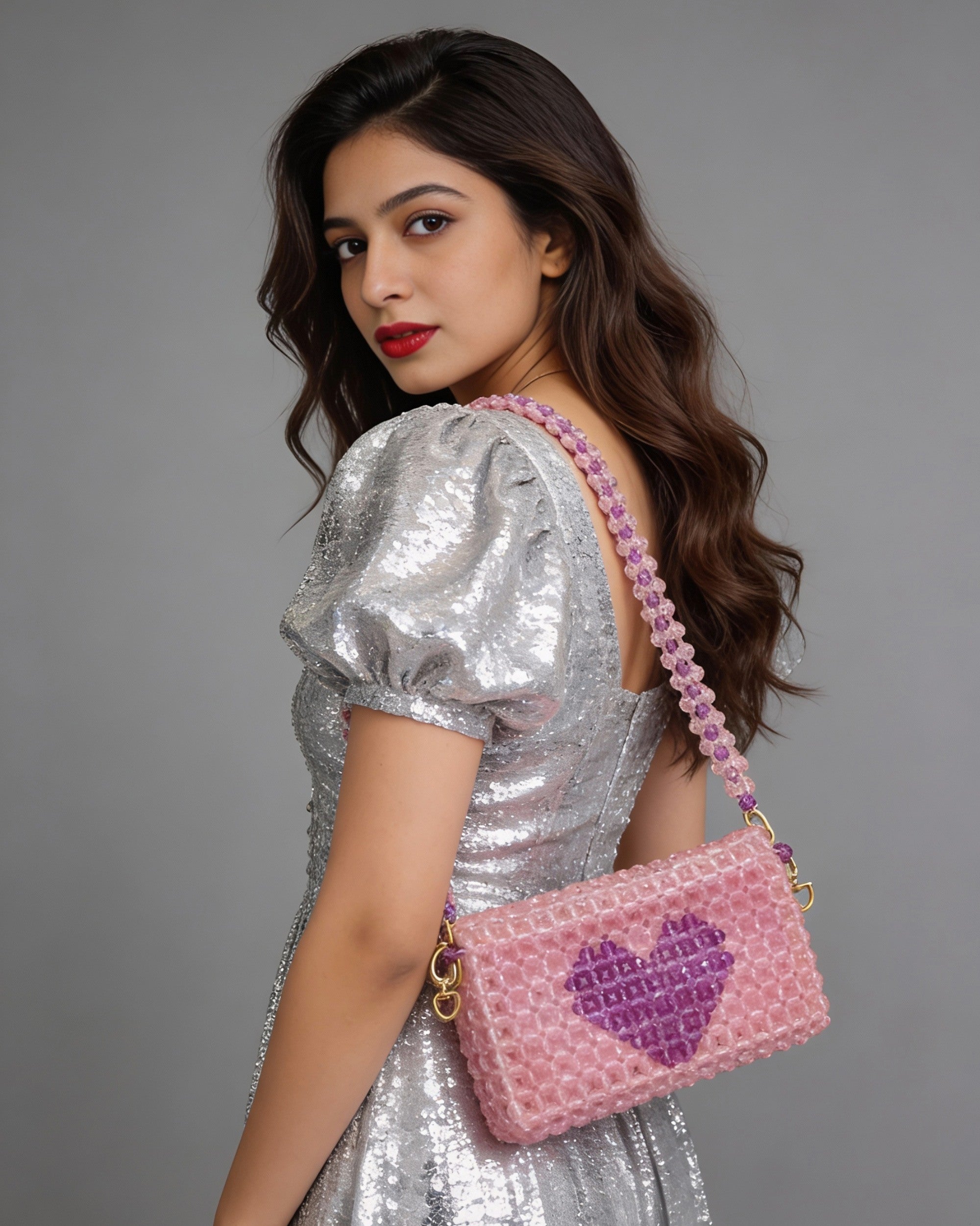 Pulsara — The Handcrafted Beads of the Heart | Blush Pink & Rich Purple Heart