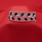 Black Teardrop Cuff Bracelet (Free size)