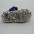 Rhinestone Studded Keychain Charm - Blue Sneaker