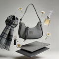 Blue mini shoulder bag for women with minimalist Korean-inspired design