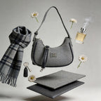 Blue mini shoulder bag for women with minimalist Korean-inspired design