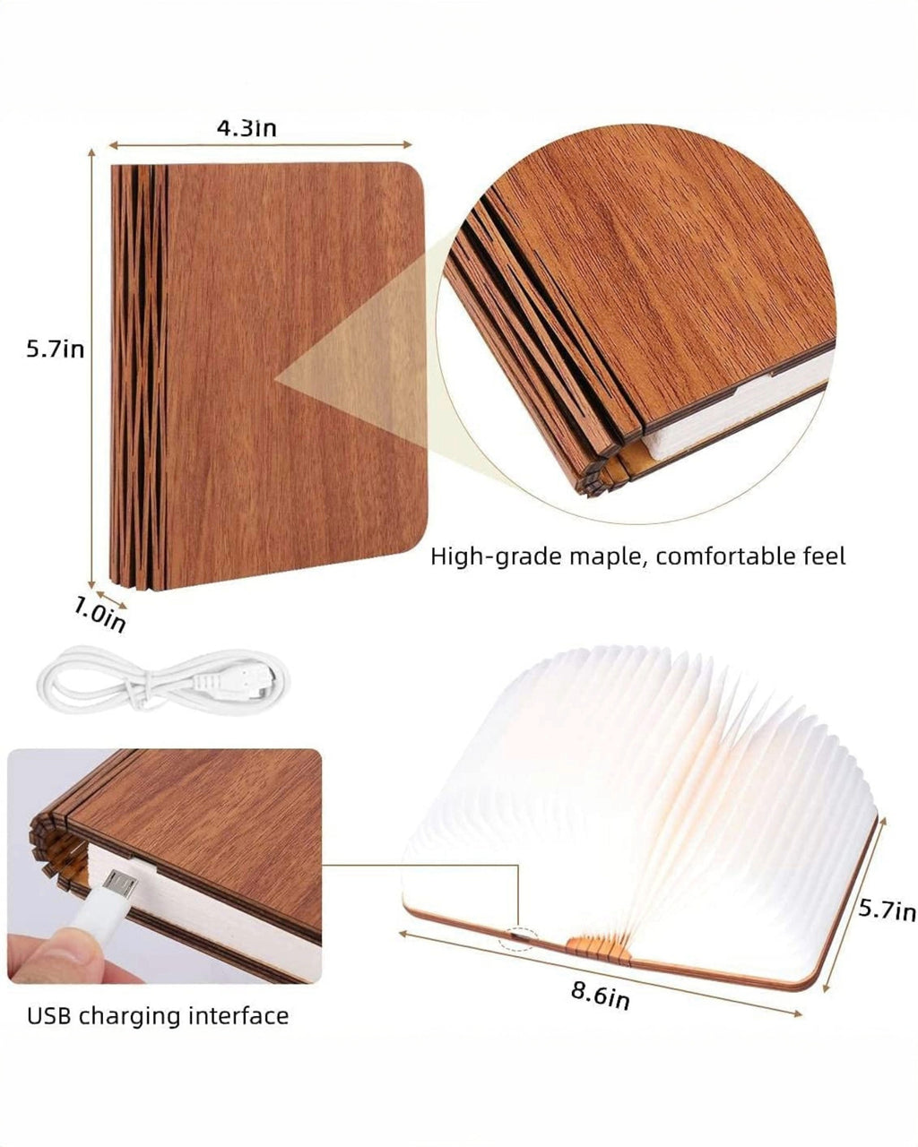 Luminous Foldable Book Lamp