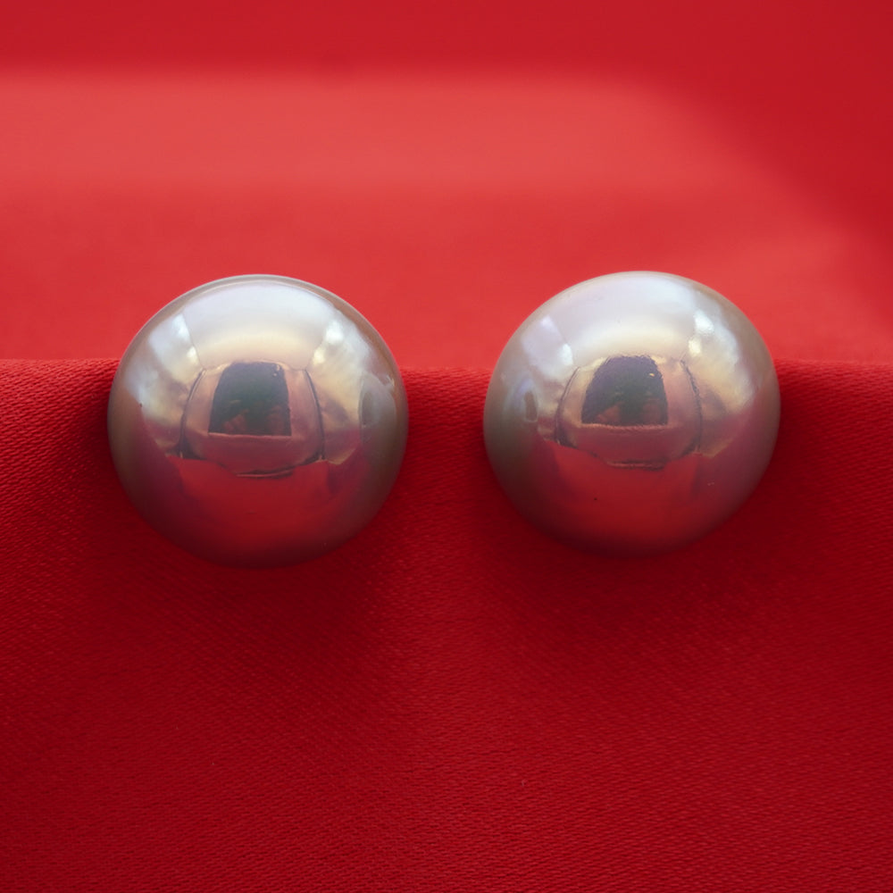 Classic Silver Radiance Dome Stud Earrings