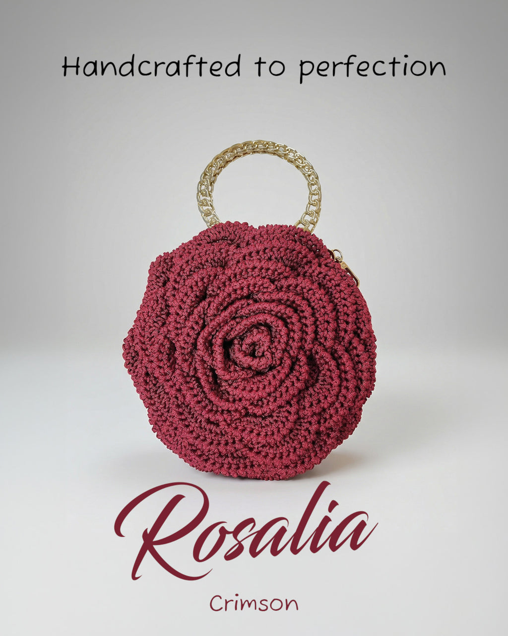 Rosalia - The Handmade Crochet Purse | Crimson