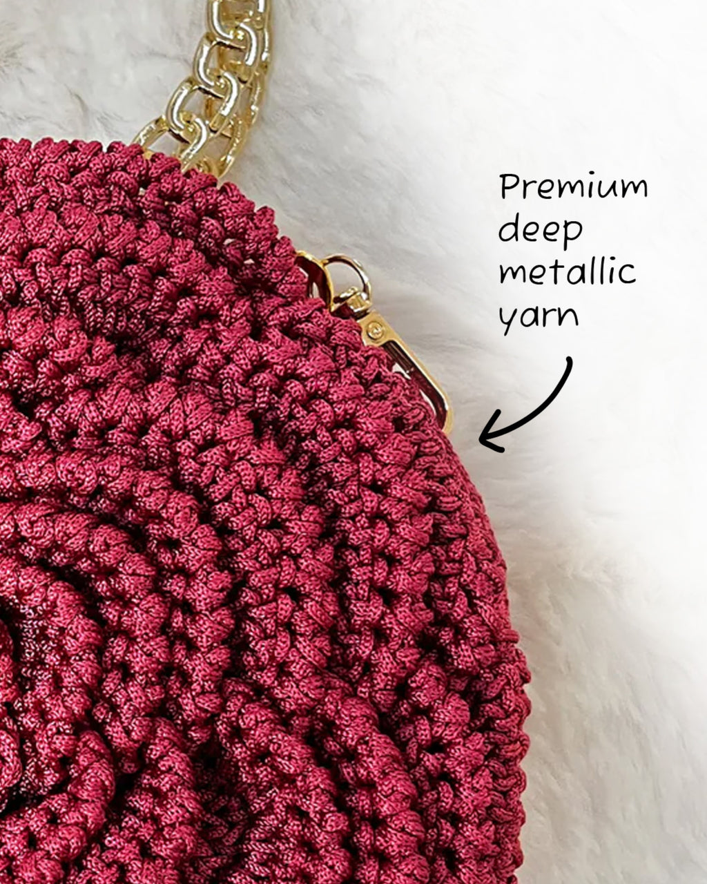 Rosalia - The Handmade Crochet Purse | Crimson