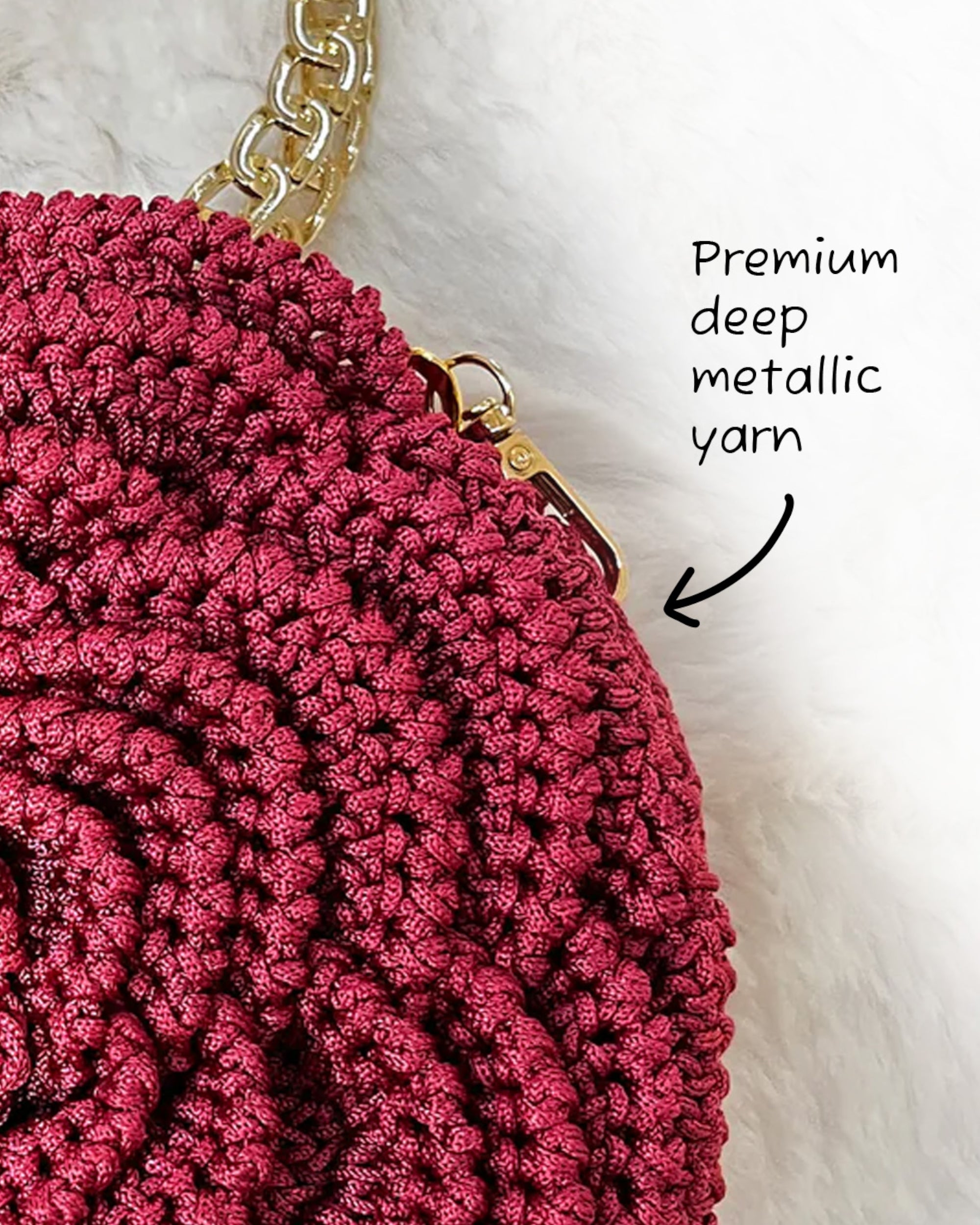 Rosalia - The Handmade Crochet Purse | Crimson