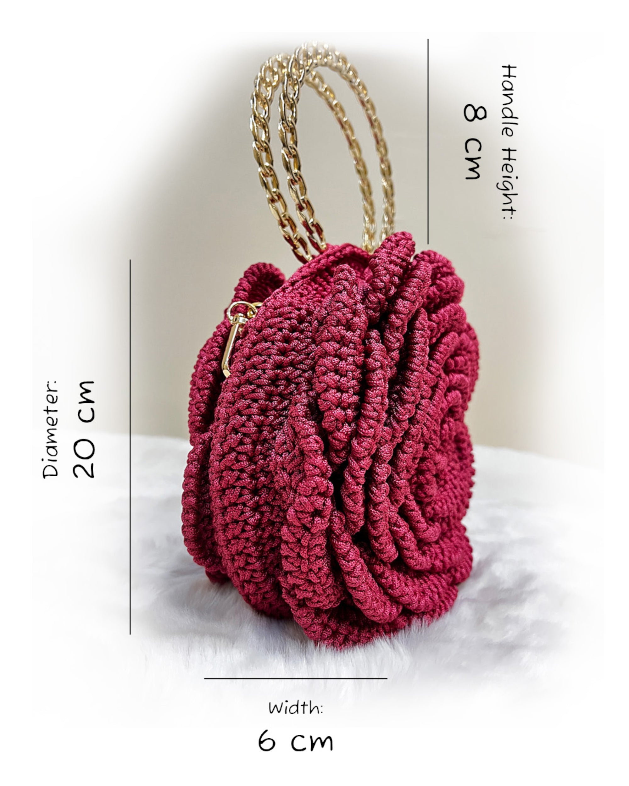 Rosalia - The Handmade Crochet Purse | Crimson