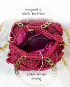 Rosalia - The Handmade Crochet Purse | Crimson
