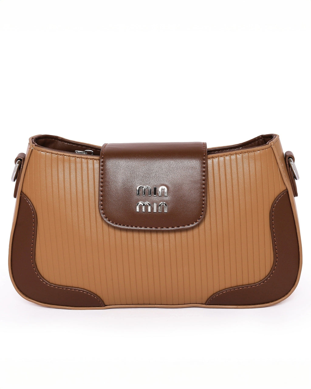 Cute tan brown crossbody handbag for casual and brunch outfits