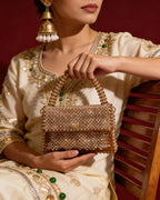 Celestara — The Handcrafted Beaded Star | Stardust Golden & Brown